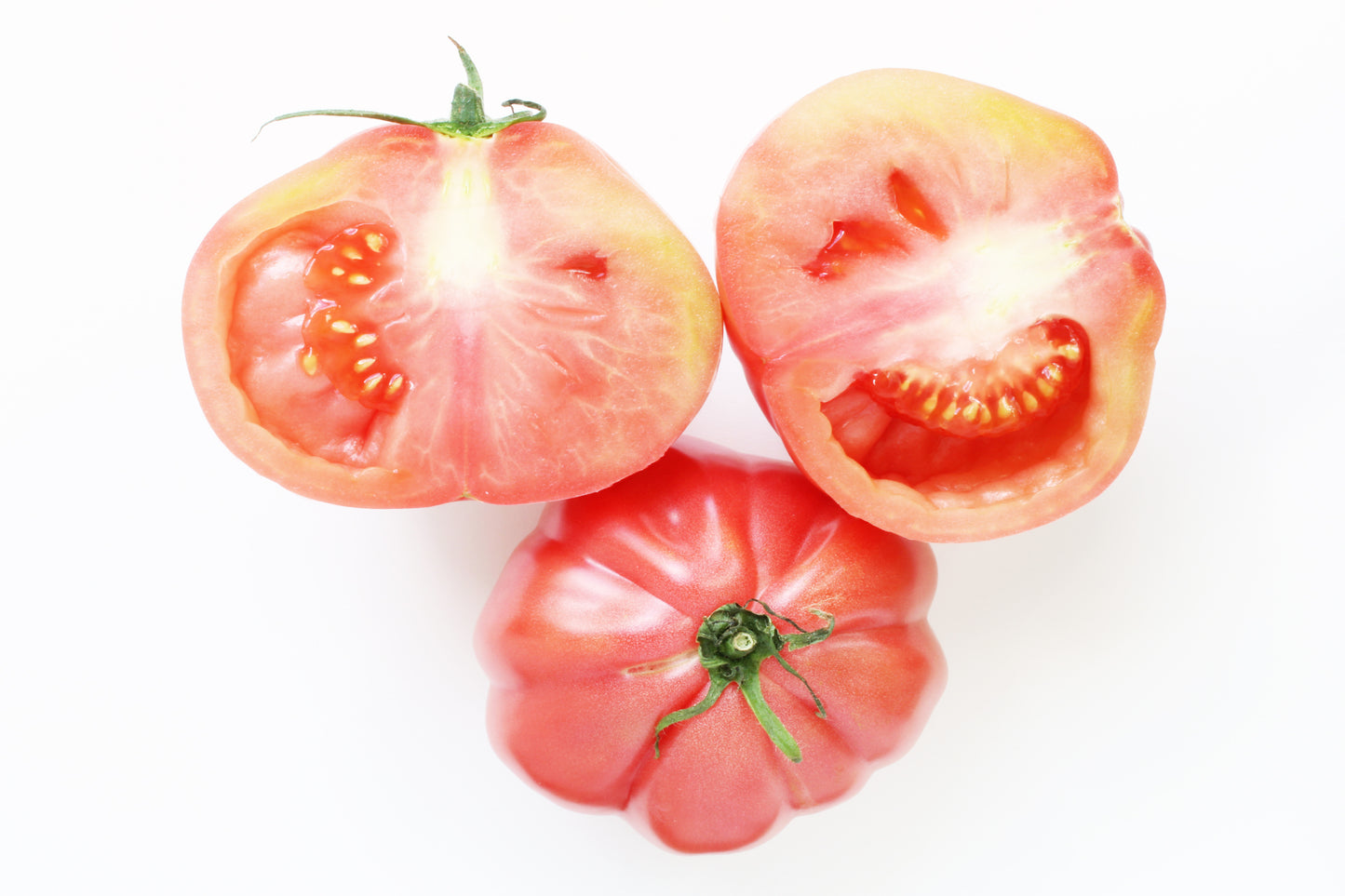 Heirloom tomatoes cross sections