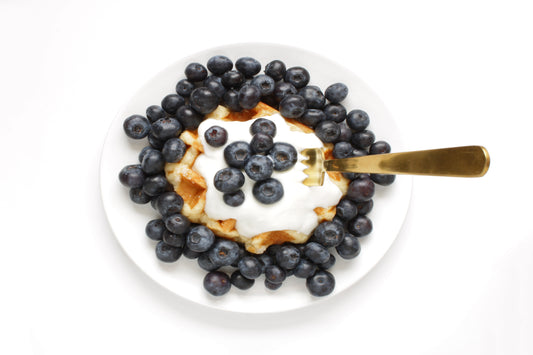 Waffles with blueberries