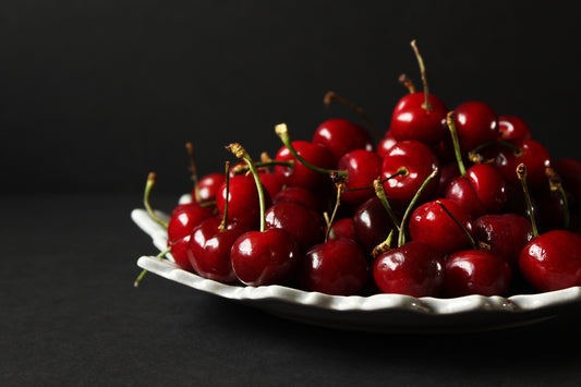 Plate of cherries