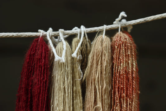 Hanging yarn to dry