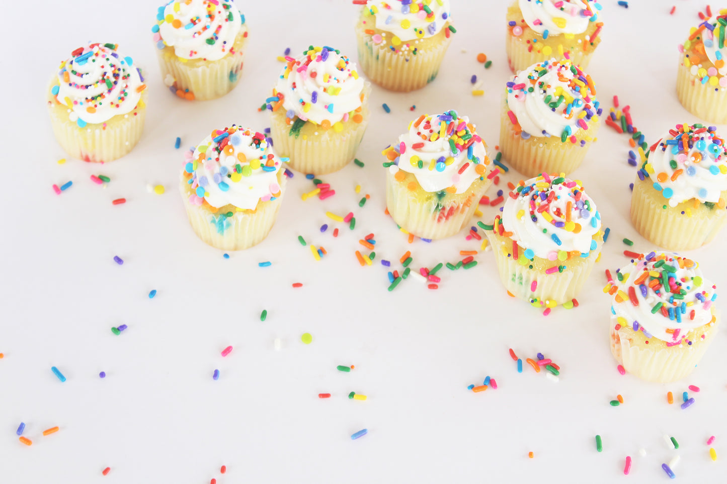 Sprinkled cupcakes