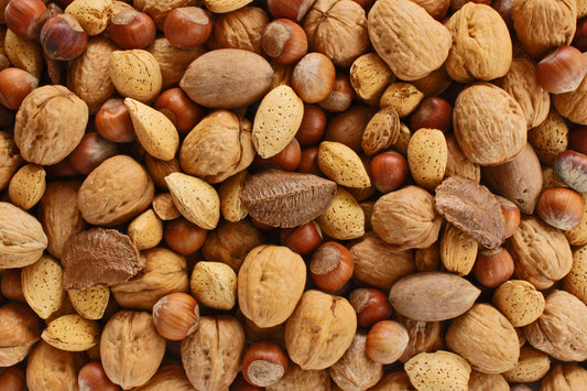 Mixed nuts background