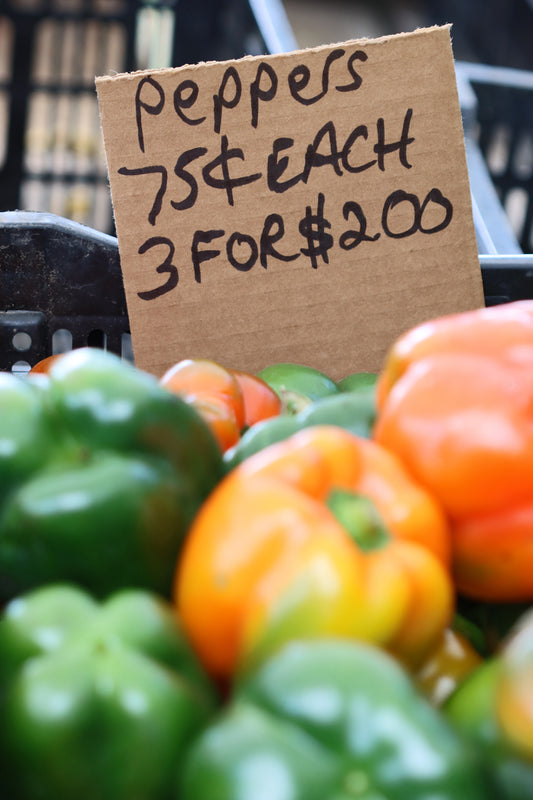 Bell peppers for sale