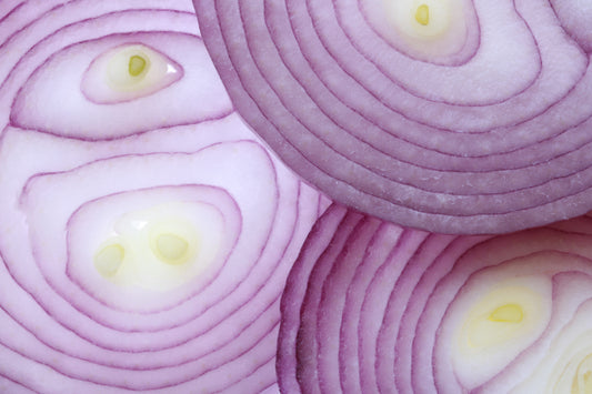 Macro red onions