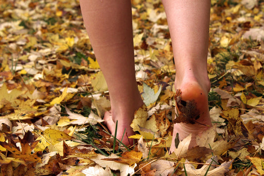 Forest bathing barefoot